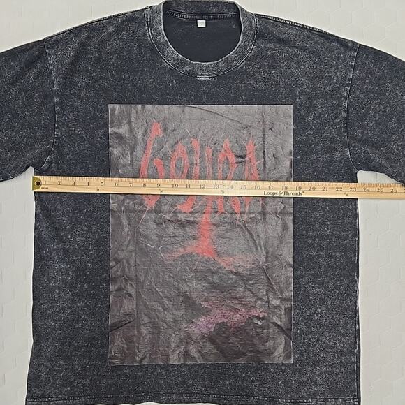 Gojira Band Mens Lightning Strike T-shirt Sz L Acid Black French Heavy Metal - Picture 3 of 6